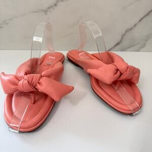 Alexandre Birman Womens Clarita Bow Puff Thong Sandals Size 42 / 12 Summer Pink